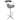 MIX Brushed Stainless Steel Adjustable Height Swivel Faux Leather Stool with Arms With X Base