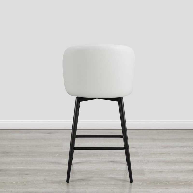 Charlotte Counter Height Swivel Barstool with Metal Legs Set