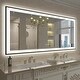 preview thumbnail 23 of 49, Extra Large Black Frame LED Bathroom Vanity Mirror with 3 Years Warranty and UL Certified 72x32