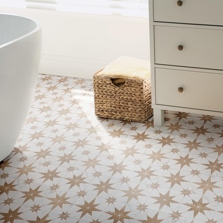 Merola Tile Llama Stella Loire Noce  9-3/4" x 9-3/4" Porcelain Floor and Wall Tile - Case (16 Tiles)