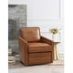 preview thumbnail 6 of 7, Beecham Black Swivel Chair with Glider Base