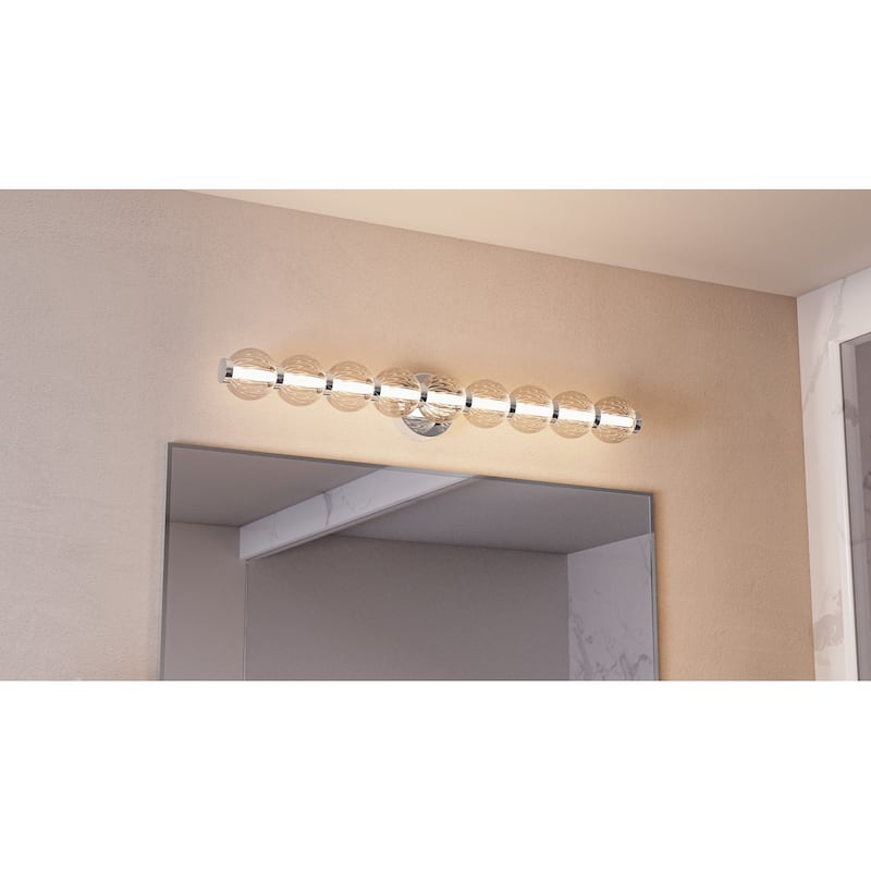 Elway Integrated LED Polished Chrome Bath Light