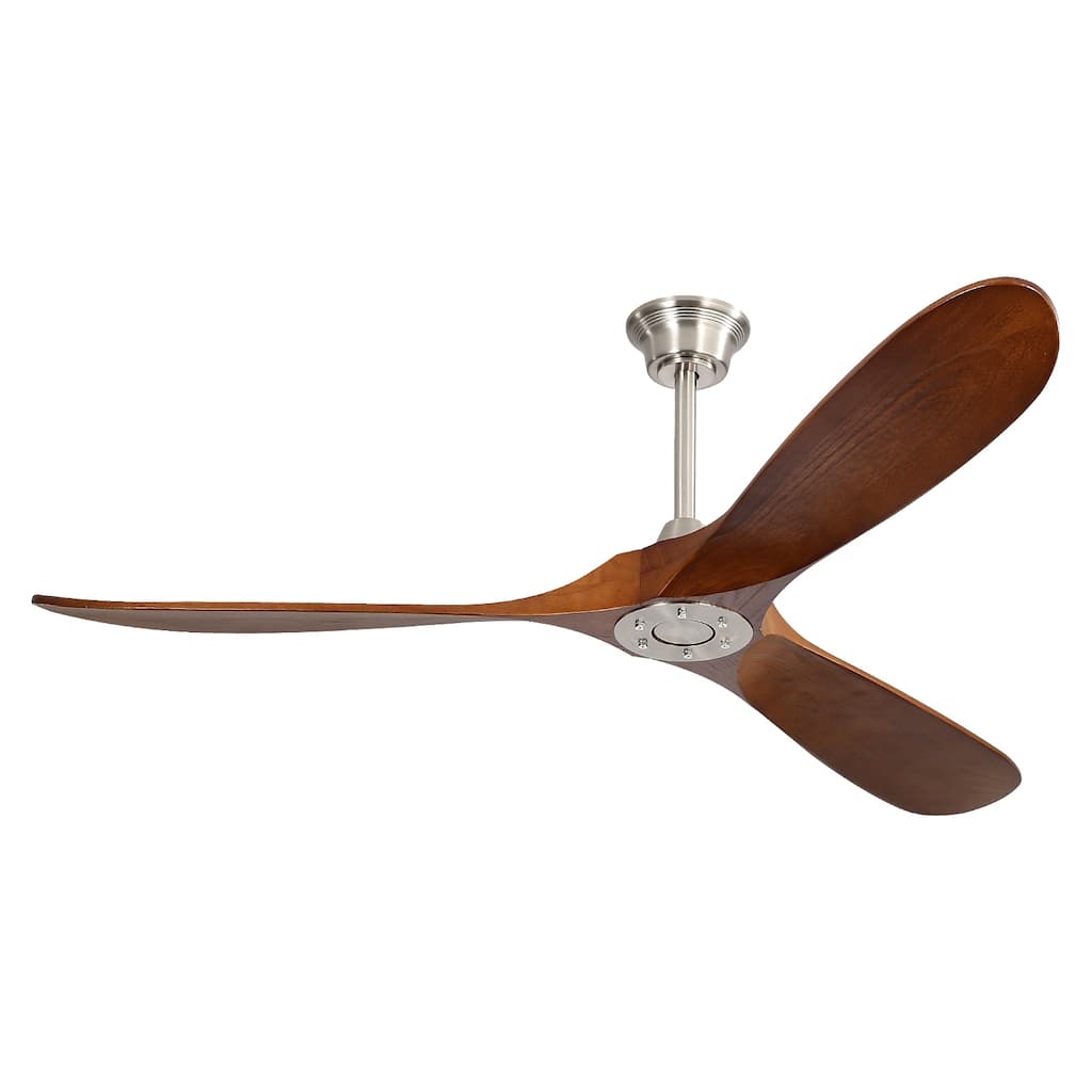 60In Ceiling Fan With 6 Speed Remote Control and 3 Wood Blades