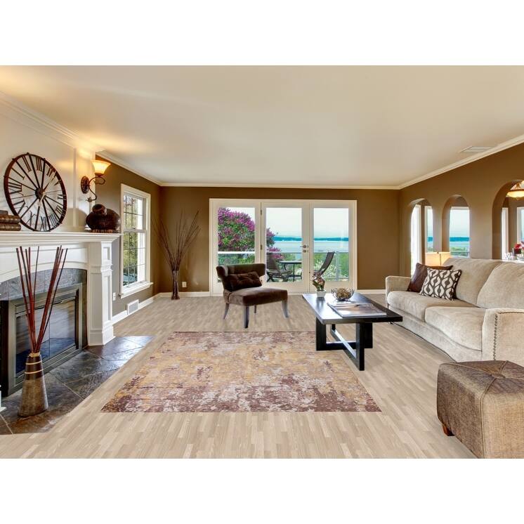 Abstract / Modern Area Rug Handmade Contemporary Wool Carpet - 5'11"x 8'11"