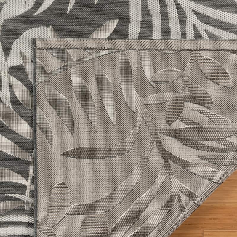 Gertmenian Paseo Akimbo Casual Tropical Leaf Flatweave Indoor/ Outdoor Area Rug Collection
