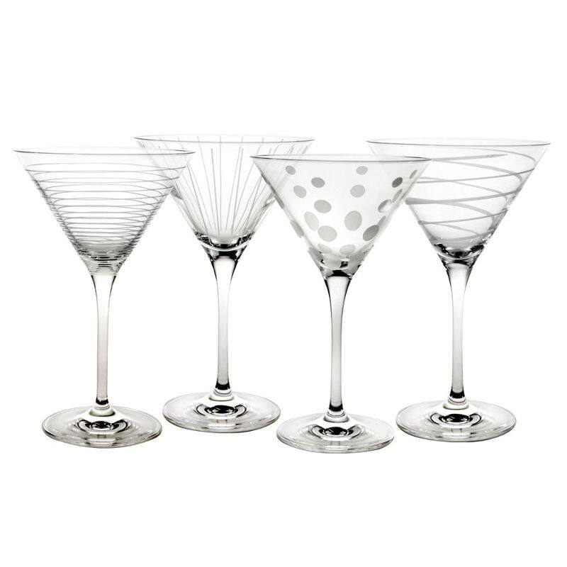 Mikasa Set of 4 Cheers Martini Glasses, 10 Oz