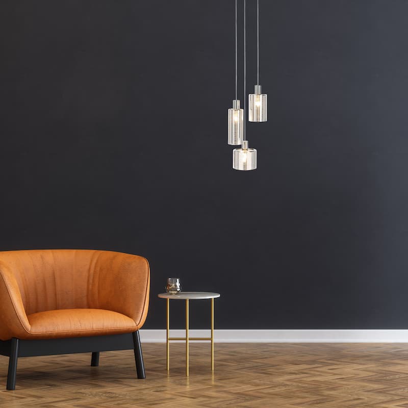 SAFAVIEH Lighting Akila Pendant - 13.8"x13.8"x26.5-80.5" - Grey/Light Grey - 14Wx14Dx81H