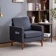 preview thumbnail 2 of 9, Indoor Single Seat Sofa with Solid Wood Legs, Dark Grey