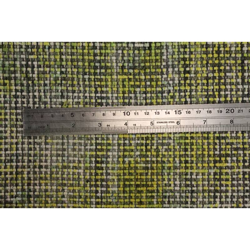 Hand Knotted Oriental Viscose Silk Carpet Modern Abstract Green Abstract Area Rug - 8' 5'' X 6' 9''
