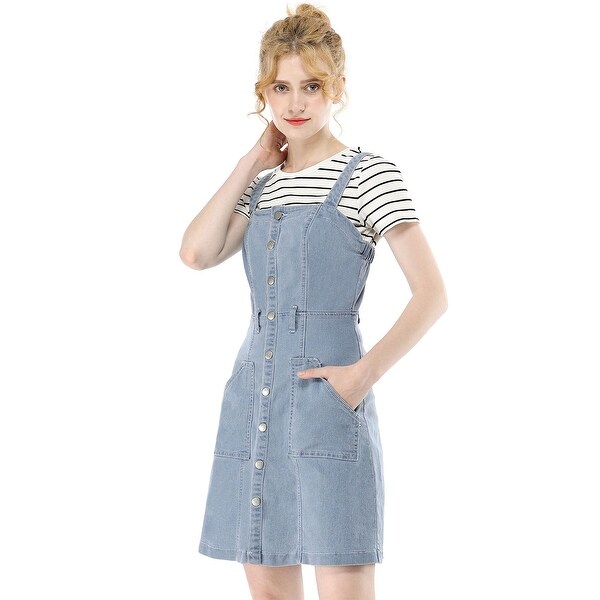 women's overall denim dress