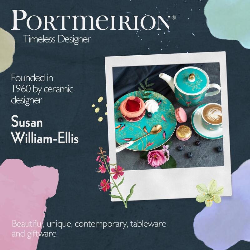 Portmeirion Sara Miller London Chelsea Collection 2 Pint Teapot - 2 Pint