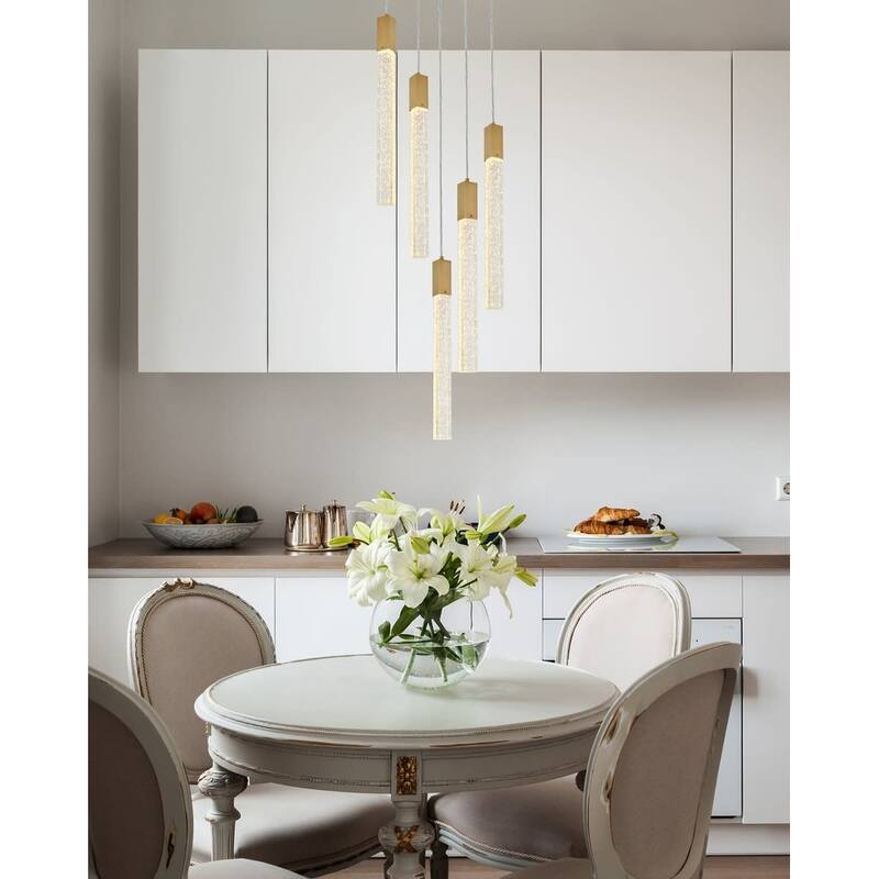 Elegant Lighting 2067D20 Weston 5 Light 20" Wide LED Crystal Multi