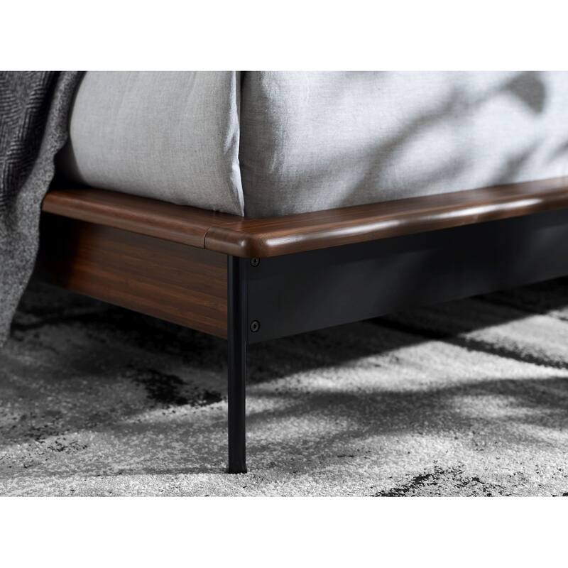 Park Avenue King Platform Bed with Fabric, Ruby