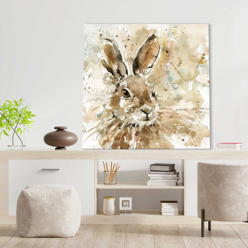 "Hare In Spring" by Carol Robinson Print on Canvas