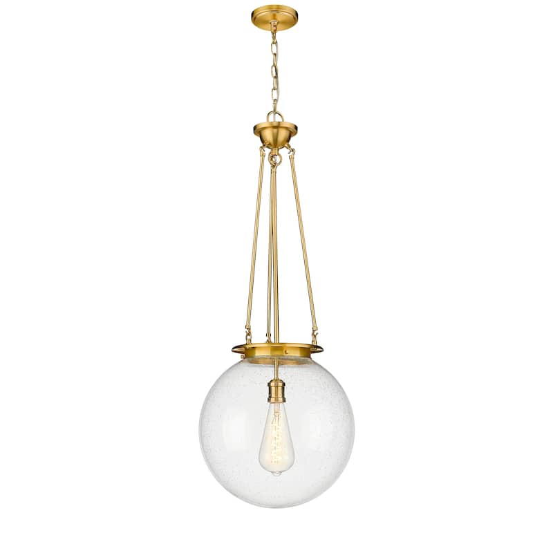 Innovations Lighting Beacon - 1 Light 16" Pendant - Satin Gold/Seedy