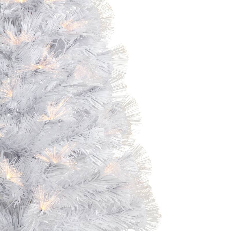 3' Pre-Lit White Fiber Optic Artificial Christmas Tree