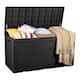 Lacoo 100-120 Gallon Patio Storage Box All Weather Plastic Deck Box - 100 - Black