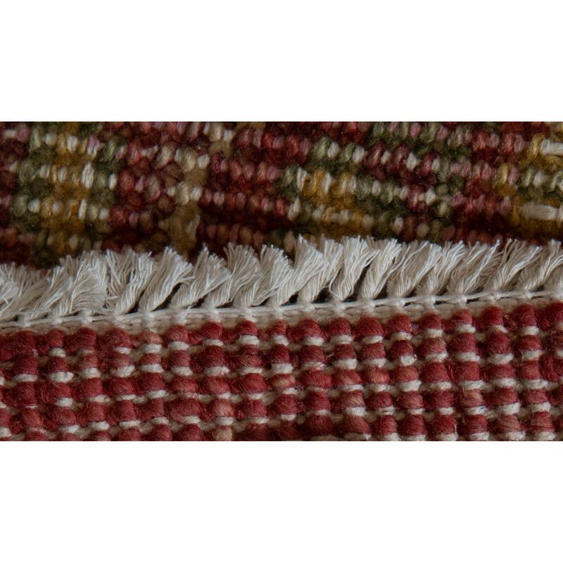 Home Decor Hand-Knotted Wool Rust Classic Oriental Oushak Rug Timeless and Elegant Area Rug for Adding Warmth and Sophisticatio
