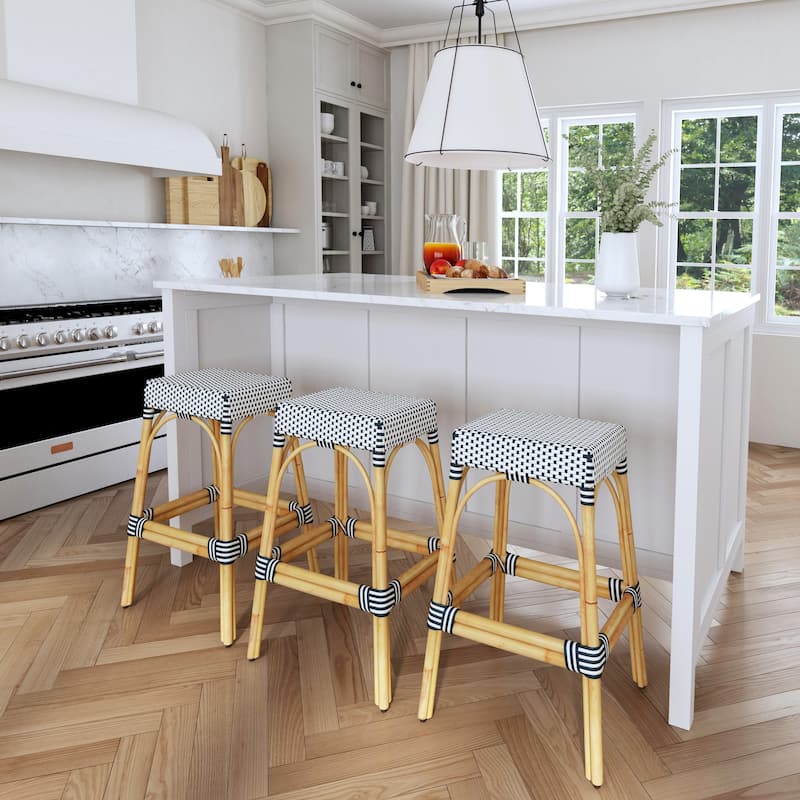 Robias Rectangular Rattan 30" Bar Stool