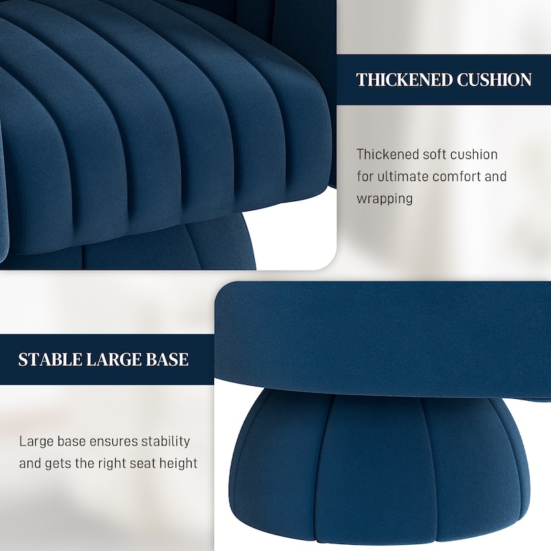 Ouyessir Oversized Modern Upholstered Barrel Chairs