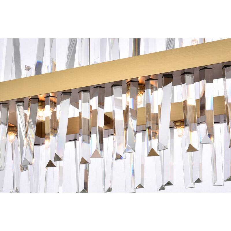 Indigo Home 30 inch crystal rectangle chandelier light