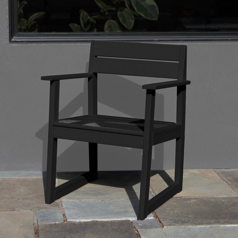 Haven Modern Outdoor Dining Armchair - Black Sand