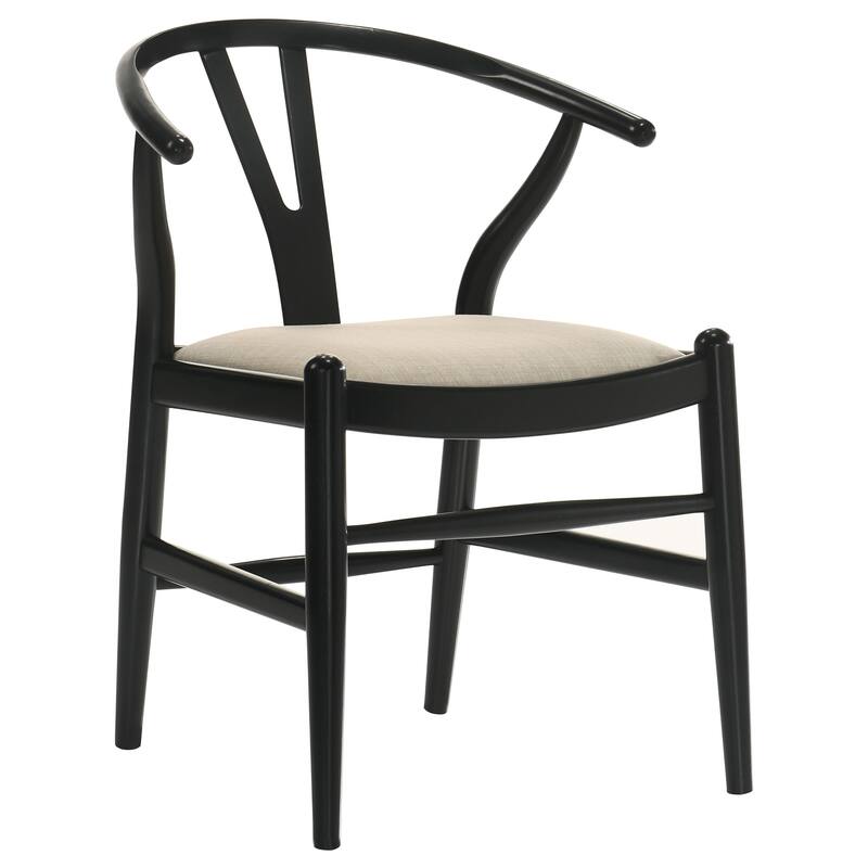 2pc Set Mid-Century Modern Rounded Backs Padded Seat Cushions