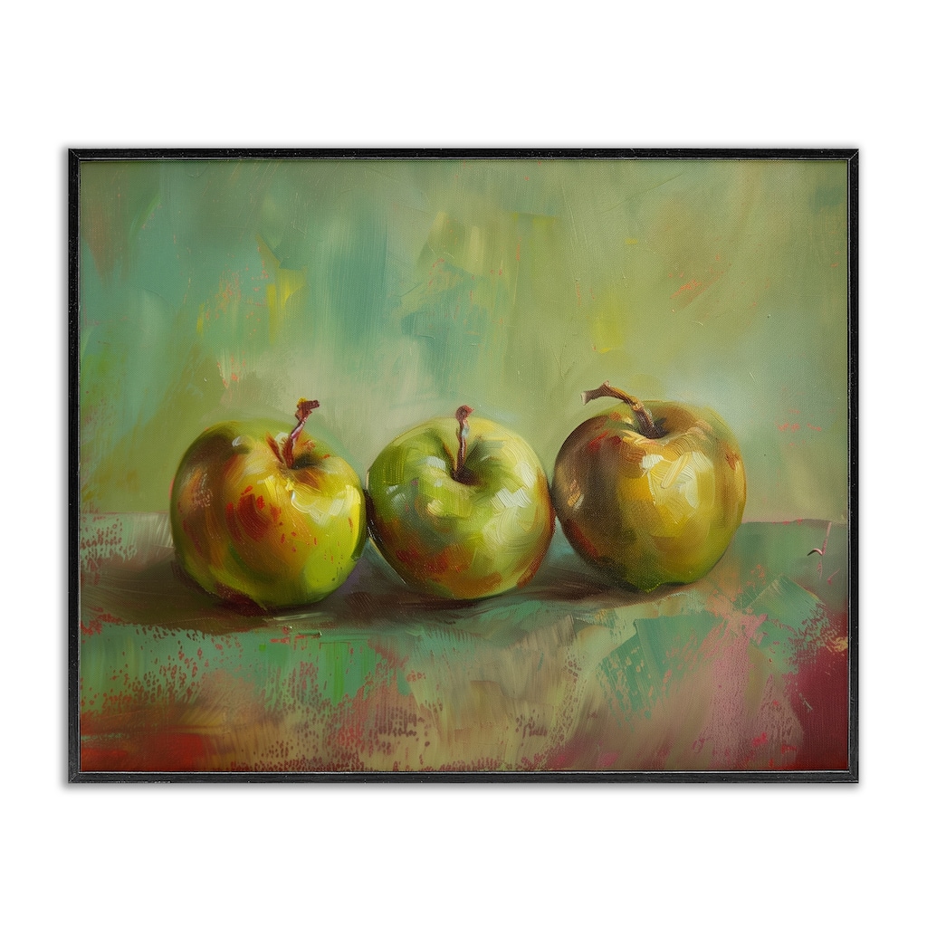 Stupell Traditional Apple Trio Still Life Framed Giclee Art Design By Arlington Prints