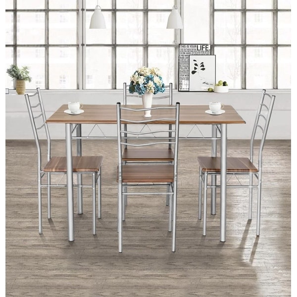 Stainless steel dining best sale table 4 seater