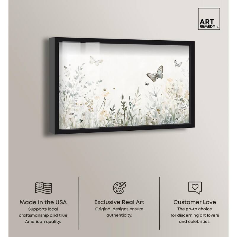 Butterfly Field Shadowbox by Art Remedy