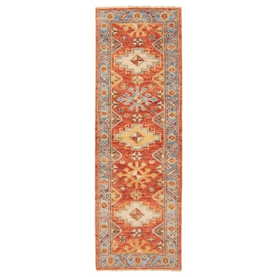 ECARPETGALLERY Hand-knotted Jules Serapi Dark Copper Wool Rug - 2'6 x 7'11
