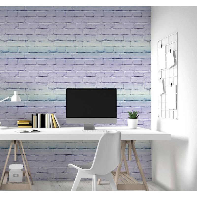 Arthouse Winifred Lavender Ombre Brick Wallpaper