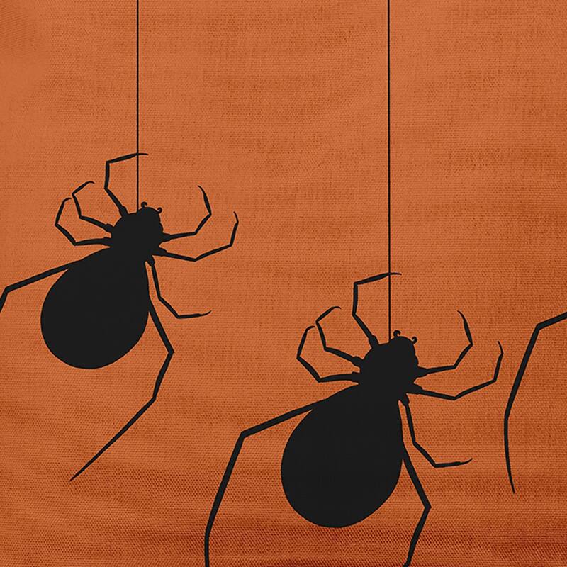 Hanging Spiders Decorative Throw Pillow - 20" x 20" - Dusty Orange