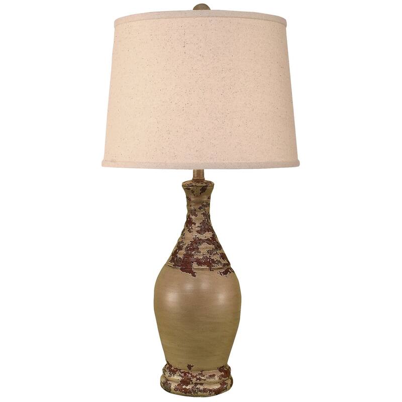 Casual Ribbed-Neck Teardrop Table Lamp