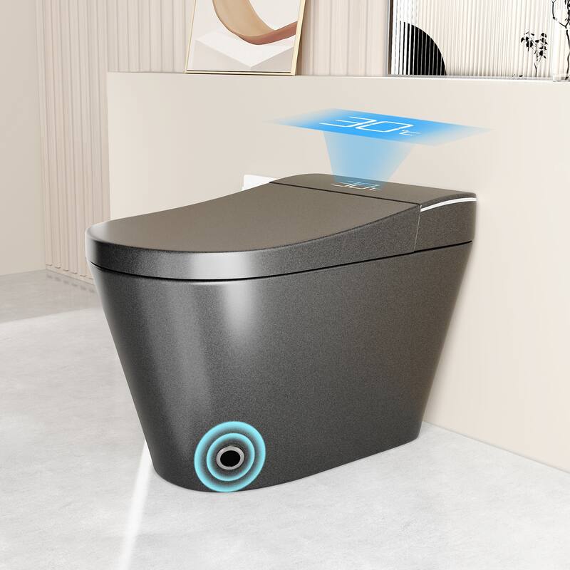 Smart One Piece Toilet with Built In Bidet. Auto Open Close Seat. Heated Seat. Warm Water. Dryer. Remote Control