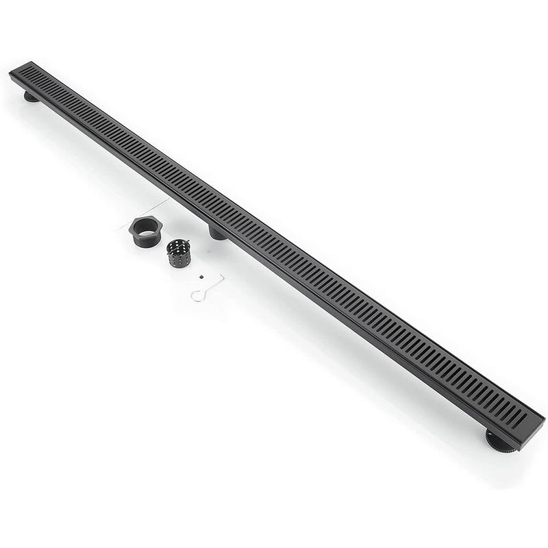 BOANN 304 Stainless Steel Rectangular Linear Shower Floor Drain in Gold