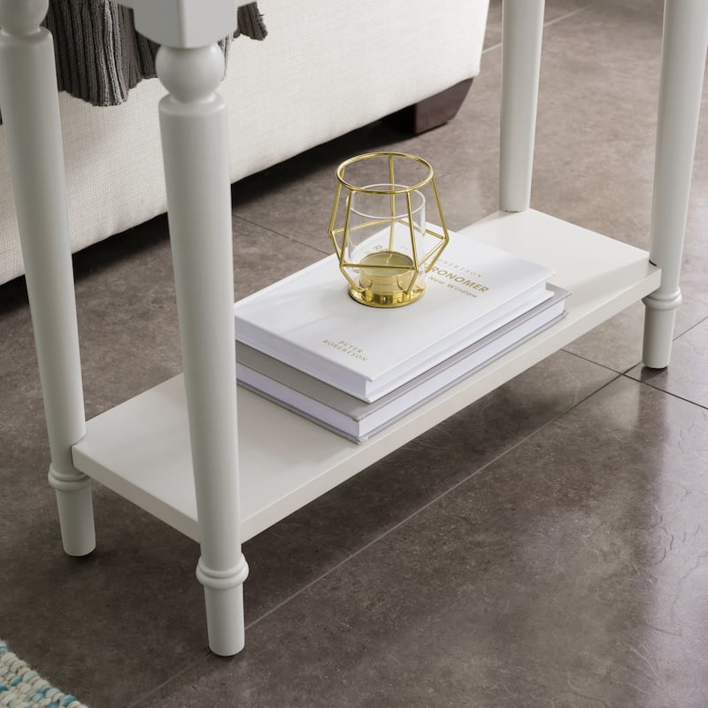 Coastal Chairside Wood Accent Table