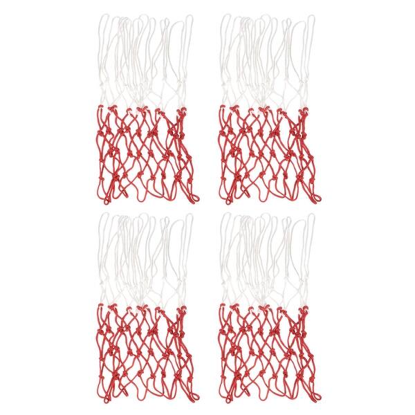 slide 2 of 7, 4Pcs 16.9" PP Basketball Hoop Net Replacement Outdoor, White Red