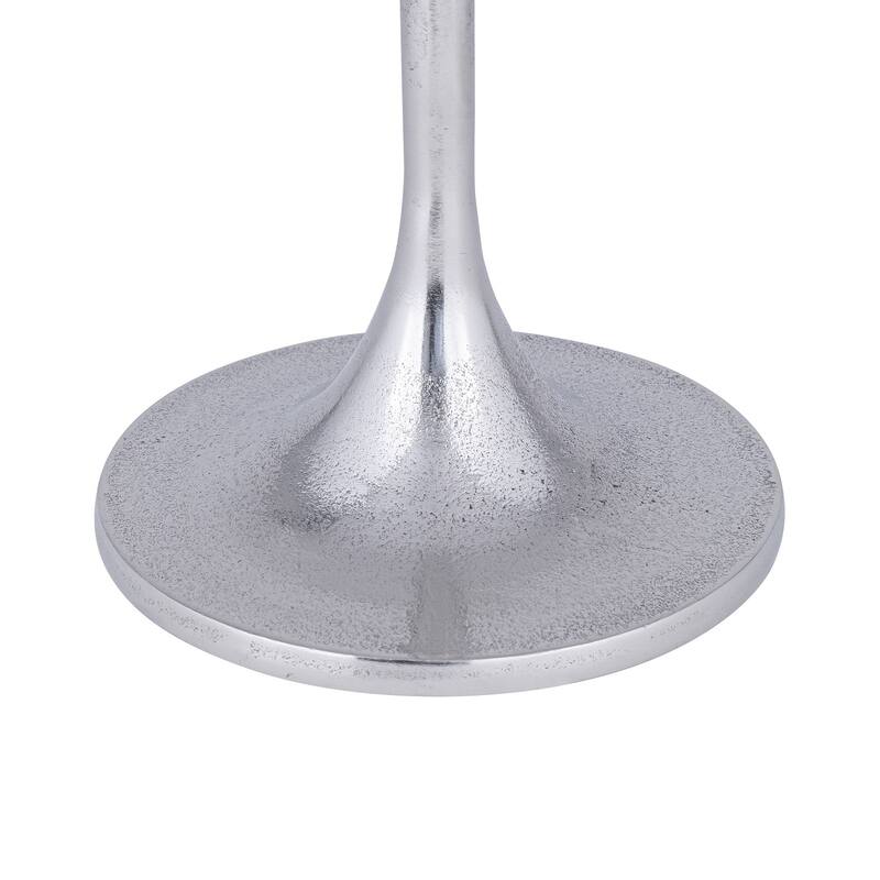 Sm. Alum. Novo Candlestick Raw Nickel - RAW NICKEL