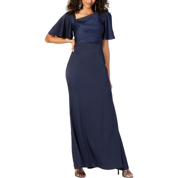 bell sleeve evening gown