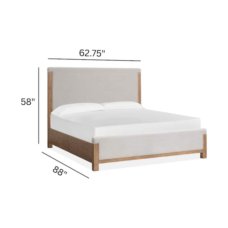 Magnussen Home Plum Creek Sierra Brown Upholstered Panel Bed