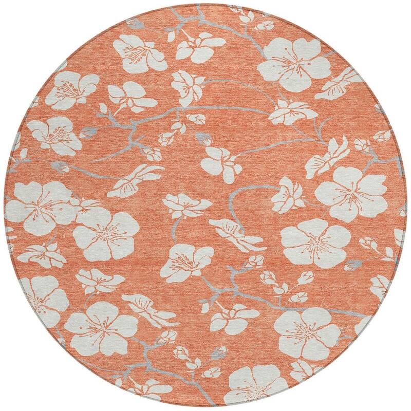 HomeRoots Floral Transitional Rectangle Outdoor Rug