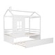 preview thumbnail 6 of 22, Modern Twin Size House Bed Wood Bed With Twin Size Trundle And Solid Construction