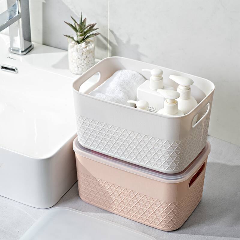 HANAMYA Lidded Storage Bin Organizer | Storage Organizing Container, Set of 6