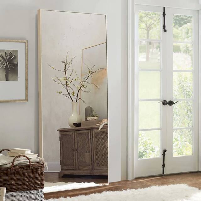Modern Freestanding Fulllength Floor Mirror with Stand Overstock