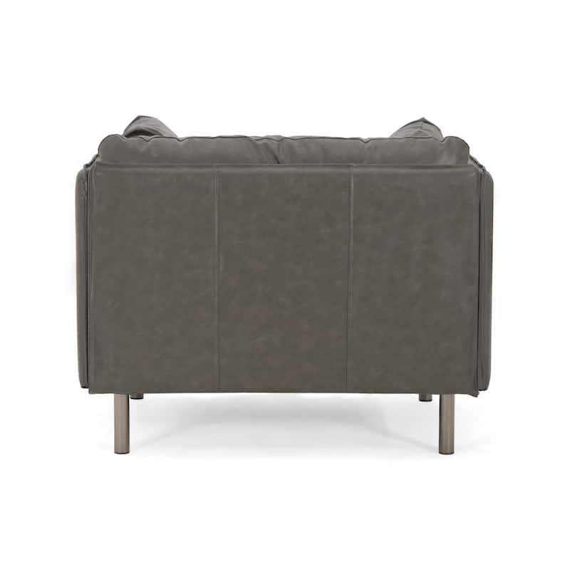 Daphne Faux Leather Lounge Chair by Christopher Knight Home