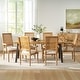 preview thumbnail 13 of 20, Chatau Fabric and Wood 7 Piece Dining Set by Christopher Knight Home Natural Stained/ Natural/ Rustic Metal/ Beige