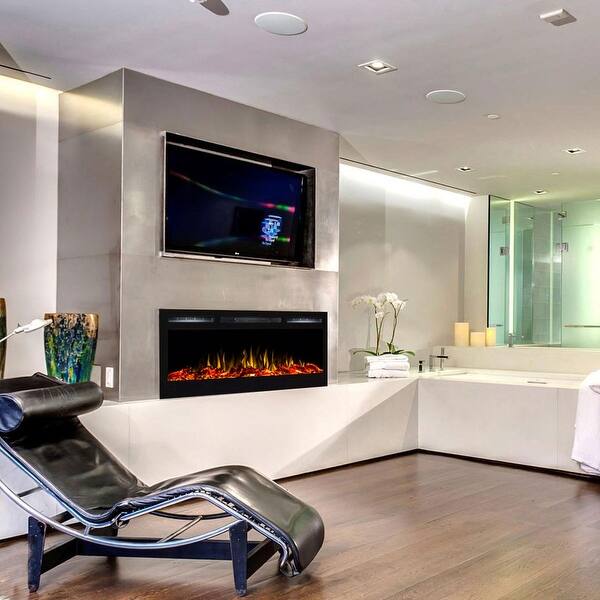 Shop Gibson Living Madison 36 Inch Logs Recessed Wall Mounted