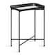 Kate and Laurel Celia Metal Tray Accent Table - 18x12x26 - Black
