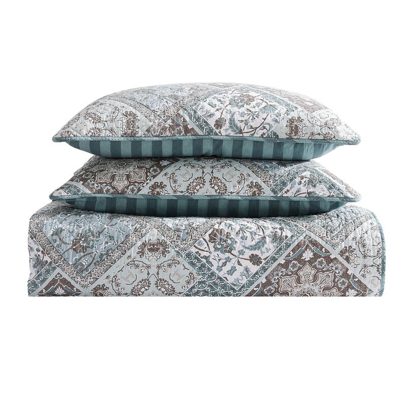 Stone Cottage Arell Reversible Cotton Quilt Set
